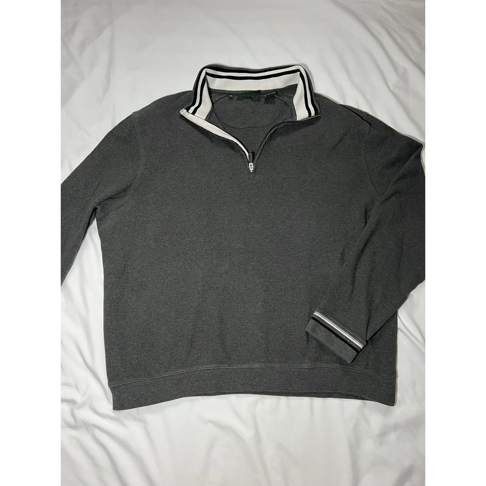 Men's Bobby Jones Grey Quarter Zip Sweater Pullover Size XL
